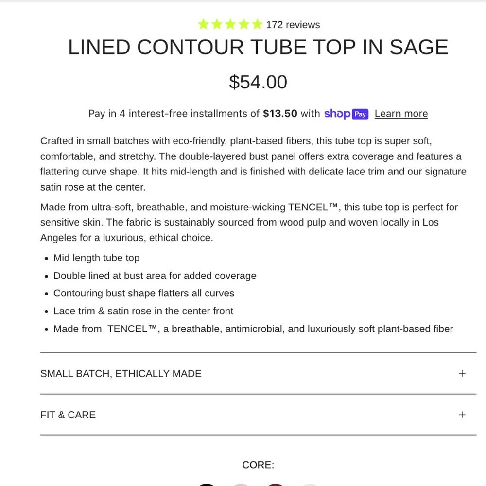 Rat Boi Contour tube top in Sage - Picture 2 of 9